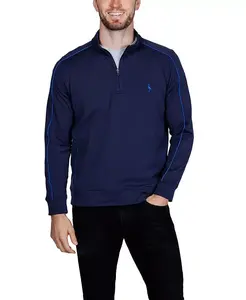 Мужская текстурированная вязка Performance Quarter Zip Tailorbyrd, синий