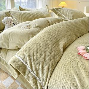 HGUFIUUUHGFH Комплект постельного белья из микрофибры зимний плюшевый стеганый