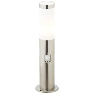 Блестящий цокольный светильник Dody E27 1 шт. Торшер с датчиком движения - дорожный светильник - высота 45 см - патрон E27 Brilliant, Edelstahl