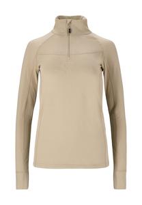 Функциональная рубашка с длинными рукавами и цветком на молнии и воротником-стойкой WHISTLER, цвет Simply Taupe