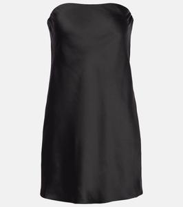 Мини-платье из креп-сатина Norma Kamali, черный
