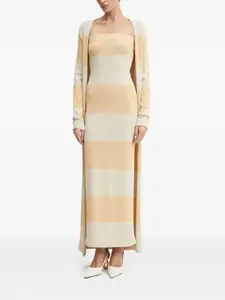 Платье Stripe cardigan dress set Liviana Conti, нейтральный