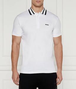 Рубашка поло Slim fit Boss Green, белый