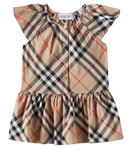 Детское платье из хлопка Baby Burberry Check Burberry Kids, Sand Ip Check