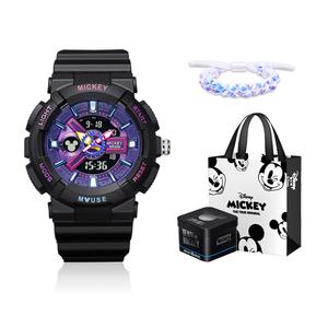 Disney Микки серия наручные часы электроника + кварцевый механизм ремешок из резины унисекс фиолетовый циферблат