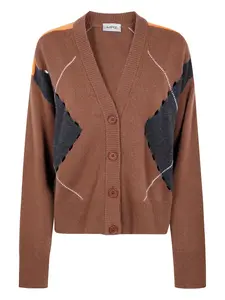 Кардиган с узором "аргайл" Mrz, коричневый