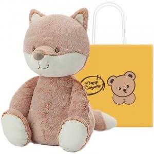 BOWEN BEAR Fox Dog, сидячая поза, оранжево-красная кукла, плюшевая игрушка, высота 15см/35см