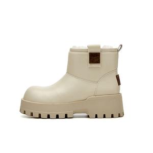 Женские зимние сапоги DAPHNE короткие на толстой подошве, бежевый