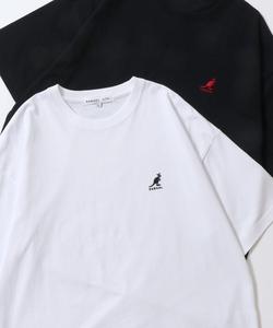 Футболка мужская и женская, пигментная обработка, оверсайз, вышивка KANGOL, белый