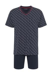 Короткая хлопковая пижама для мужчин Dunmore, цвет Marine