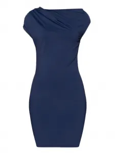 Платье мини асимметричного кроя Patrizia Pepe, синий