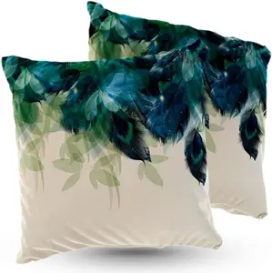 Подушка велюровая ПРЕМИУМ с перьями, 40 х 40 см, декоративная с наполнителем, для гостиной, спальни или в подарок, 5 шт. 5made