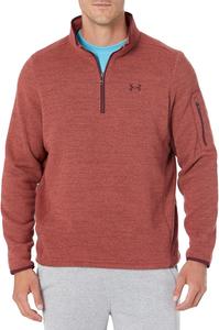 Under Armour мужская флисовая толстовка с молнией на четверть, (688) Cinna Red/Dark Maroon/Dark Maroon