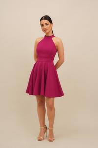 Платье WAL G PETITE RUBY HALTER NECK SKATER, Very Berry/Lilac