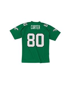 Мужская футболка Cris Carter Kelly Green Philadelphia Eagles Legacy Replica Mitchell & Ness, зеленый