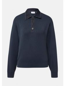 Вязаный свитер цвета 5922_темно-синий comma