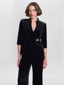 Топ Tayla Brooch из вельвета Gina Bacconi, Black