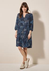 Повседневное платье GEMUSTERTES VOLANT Cecil, темно-синий