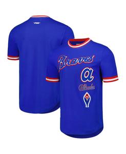 Мужская классическая футболка в стиле ретро Royal Atlanta Braves Cooperstown Collection Pro Standard