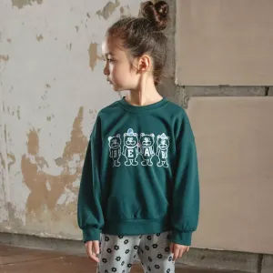 Разноцветная флисовая толстовка с графическим рисунком Branshes, цвет 91_Green_Bear 4