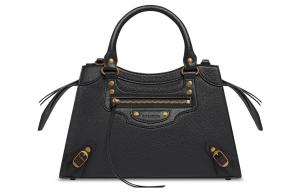 Balenciaga Портативная сумка через плечо из телячьей кожи, женская сумка Trumpets, черная