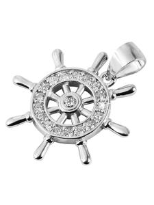 Adeliás Женский кулон из серебра 925 пробы с кубическим цирконием в серебряной оправе