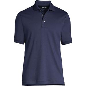 Мужская супермягкая рубашка-поло Supima с короткими рукавами Lands' End