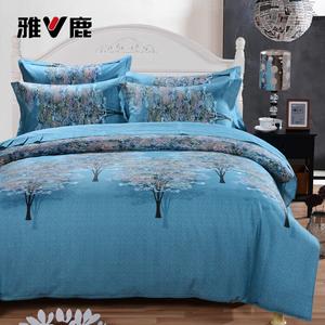 Yalu Пододеяльник 200х230 см из 100% хлопка, ткань фланель, цвет Qingfeng Zhuying Blue