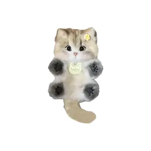 Ручной работы Twisting Stick Kitten, милый творческий набор для DIY, плюшевый кулон, высота 15 см Handsome