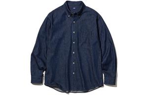 Рубашка мужская темно-синяя Uniqlo, темно-синий