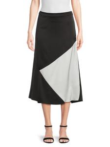 Юбка-комбинация в стиле колор-блок Karl Lagerfeld Paris, цвет Black Soft White