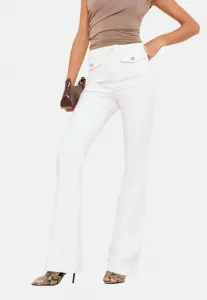 Джинсы-Клеш гламурного кроя для невысоких девушек Lipsy, White