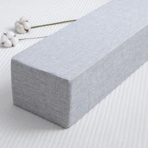 Generic Клиновидная подушка для заполнения зазоров у кровати, прямоугольный удлинитель матраса, льняные ограничители для изголовья Gray