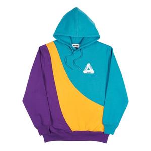 Худи PALACE Sweeper Hood Teal/Gold/Purple Colorblock Unisex, зеленый