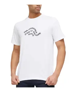 Футболка свободного кроя с логотипом Wave Karl Lagerfeld, белый