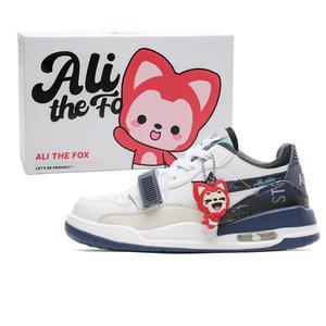 ALI THE FOX Сбалансированные легкие дышащие лоу-топ скейтбордские кроссовки унисекс бело-синие, цвет White Blue