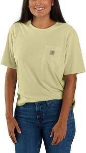 Carhartt женская футболка с карманом, свободного кроя, с коротким рукавом, из серии Tencel Fiber (также доступна в размерах Plus), Dried Clay