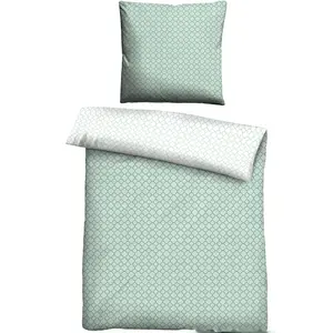 Двустороннее постельное белье Biberna» Сочетайте по размерам. 135x200, 155x220 или 200x200 см", хлопковое постельное белье, неподвластное времени постельное белье с двусторонним внешним видом, цвет mint/Muster