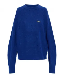 Легкий вязаный свитер с логотипом Rotate Birger Christensen, синий