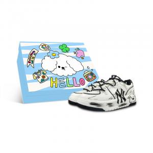 MLB Кроссовки для скейтбординга Chunky Liner, устойчивые к истиранию, низкие, унисекс, белые, черные