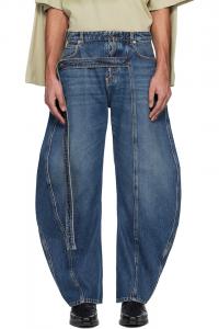 Jean Paul Gaultier Синие джинсы с «джинсовым ремешком»