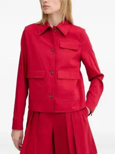 Куртка на пуговицах Theory, красный
