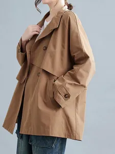 Женский тренч в стиле накидки Doux Belle, цвет Camel