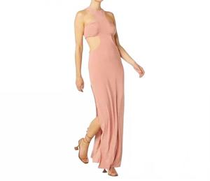 Лира Макси-платье с вырезом из джерси в розовом Misa Los Angeles