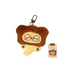 Брелок плюшевый креативный котенок с креветкой на голове высота 9см Blue waterfront