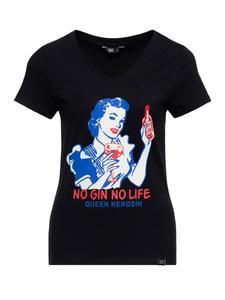 Футболка Queen Kerosin No Gin No Life черного цвета Queen Kerosin