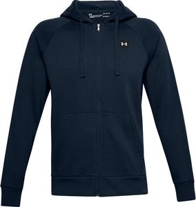 Толстовка Under Armour Rival Fleece с молнией, Academy Blue (408)/Onyx White