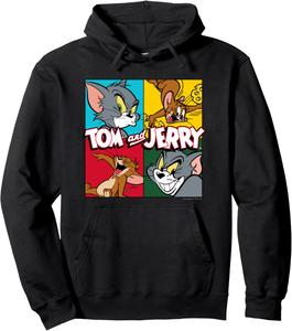 Худи Tom and Jerry Four Square, черная Tom & Jerry