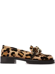 Лоферы с цепочкой и леопардовым принтом Nº21, нейтральный