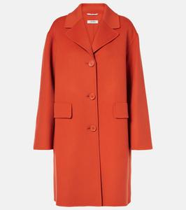 Однобортное шерстяное пальто S Max Mara, Spring Orange